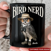 Bird Nerd Funny Bird Watcher Personalized Black Mug