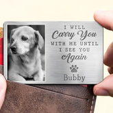 Memorial Personalized Aluminum Wallet Card Sympathy Gift For Pet Owners, Pet Lovers