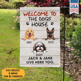 Welcome To The Dog House_ Personalized Garden Flags