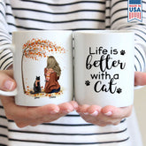 Personalized Mug - Life Is Better With A Cat